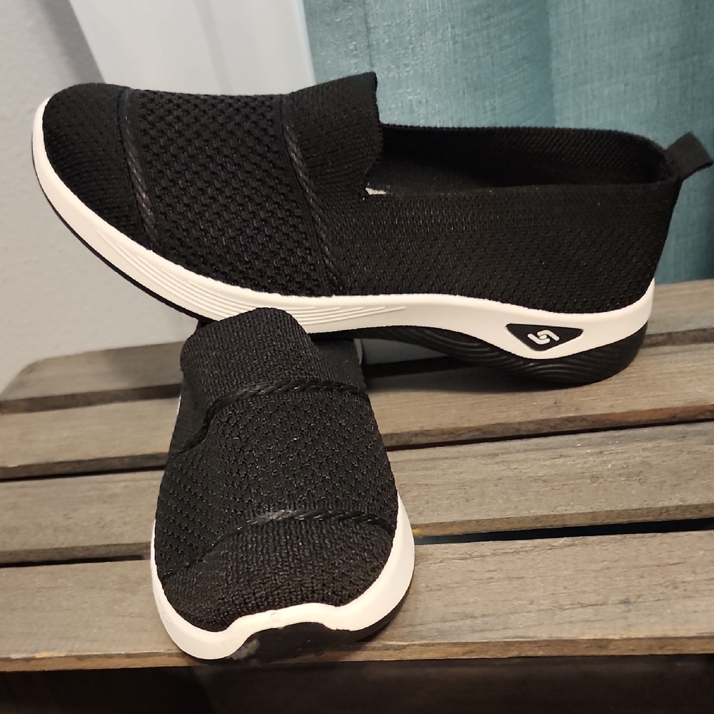 Black Slip-On Sneakers